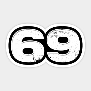 69 Vintage Cracked Sticker